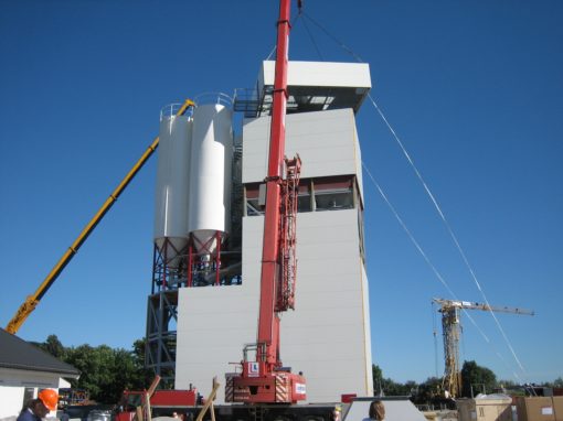 Concrete mixing plant erection, Sweden